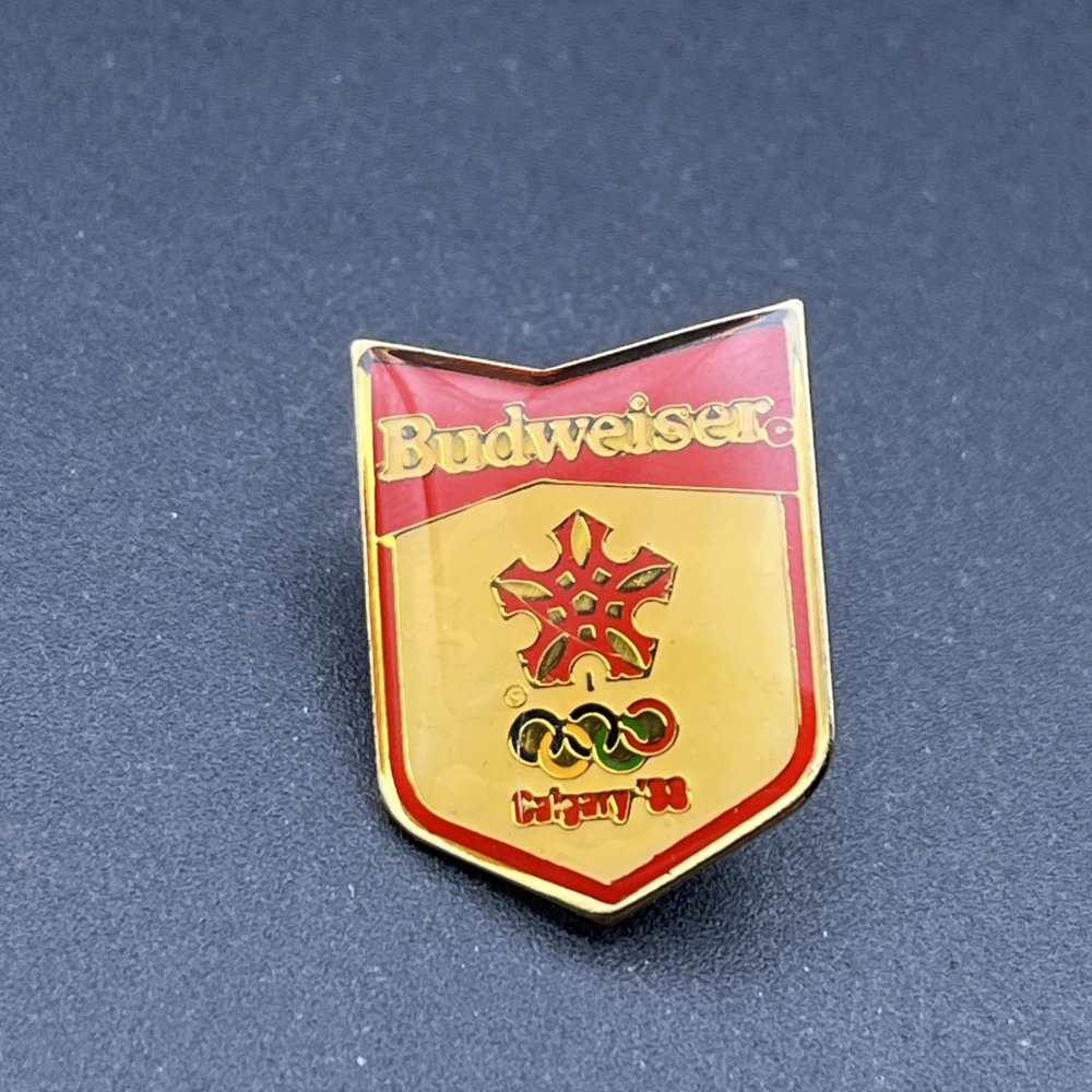 1988 Calgary Winter Olympics Budweiser Beer Team USA Lapel‎ Hat Pin